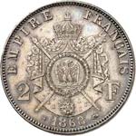 Napoléon III (1852-1870). 2 francs 1868, ... 