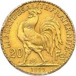 III° République (1870-1940). 20 francs or ... 