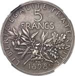 III° République (1870-1940). 5 francs ... 