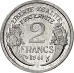 État Français (1940-1944). 2 francs, ... 