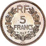 IV° République (1947-1958). 5 francs ... 
