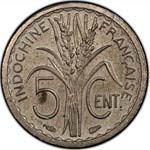 5 cent 1946, flan en argent. Av. La ... 