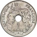 1 cent 1897 A, Paris essai en maillechort.  ... 