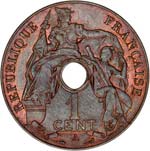 1 cent 1907, épreuve en bronze. Av. ... 