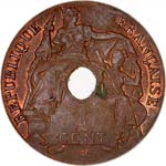 1 cent 1923, essai en bronze. Av. Légende ... 