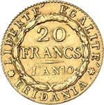 Gaule Subalpine (1800-1802). 20 francs ... 