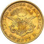 20 dollars Liberty 1852, Philadelphie Av. ... 