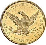 10 dollars Liberty 1859, Philadelphie Av. ... 