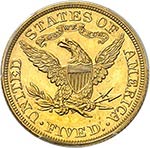 5 dollars Liberté, 1885, Philadelphie, ... 