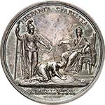 Louis XIV (1643-1715). Médaille en argent ... 