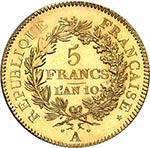 Directoire (1795-1799). 5 francs Union et ... 