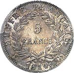 Premier Empire (1804-1814). 5 francs 1814 ... 