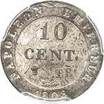 Premier Empire (1804-1814). 10 centimes 1808 ... 