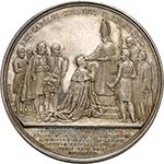 Charles X (1824-1830). Médaille en argent, ... 