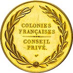Charles X (1824-1830). Médaille en or 1827, ... 