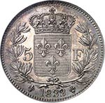 Henri V, prétendant (1820-1883). 5 francs ... 