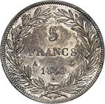 Louis Philippe (1830-1848). 5 francs sans le ... 