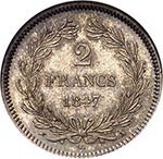 Louis Philippe (1830-1848). 2 francs 1847 A, ... 