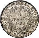 II° République (1848-1852). 5 francs 1850 ... 
