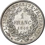 II° République (1848-1852). 1 franc 1849 ... 