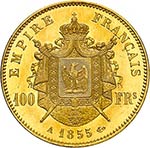 Napoléon III (1852-1870). 100 francs 1855 ... 