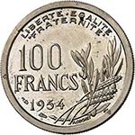 IV° République (1947-1958). 100 francs ... 