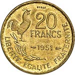 IV° République (1947-1958). 20 francs ... 