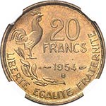 IV° République (1947-1958). 20 francs 1954 ... 