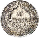 10 cent 1919 A, Paris, contremarque 0,632, ... 