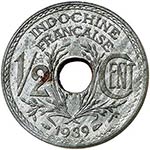 1/2 cent 1939, piéfort en zinc Av. Bonnet ... 