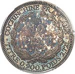 Cochinchine. 10 cent 1879, Paris, frappe de ... 