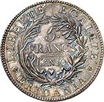 Gaule Subalpine (1800-1802). 5 francs an 10, ... 