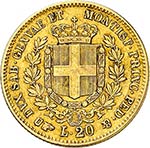 Victor Emmanuel II (1849-1861). 20 lire ... 