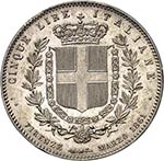 Victor Emmanuel II (1861-1878). 5 lire 1861, ... 