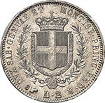 Victor Emmanuel II (1849-1861). 2 lire 1850, ... 