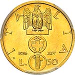 Victor Emmanuel III (1900-1946). 50 lire ... 