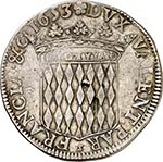 Honoré II (1604-1662). Écu 1653. Av. Buste ... 