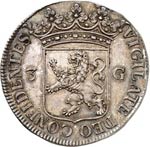 Province. 3 gulden 1680, Hollande. Av. Lion ... 