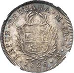 République. 8 reales 1826 JM, Lima. Av. ... 