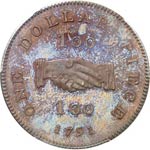 Colonie Britannique. Dollar 1791 en bronze, ... 