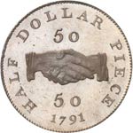 Colonie Britannique. 50 cent 1791 en bronze, ... 