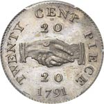 Colonie Britannique. 20 cent 1791 ... 