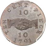 Colonie Britannique. 10 cent 1791 en bronze ... 
