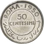 Colonies Italiennes. 50 centesimi 1950, ... 