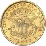 20 dollars Liberty 1866, Philadelphie. Av. ... 