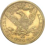 10 dollars Liberty 1890 CC, Carson City. Av. ... 