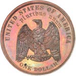 Dollar 1878, essai en bronze. Av. Tête de ... 