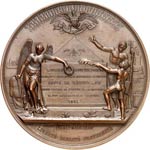 Médaille en bronze 1865, hommage de la ... 