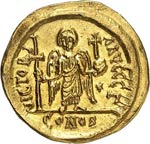 Justinien (527-565). Solidus, Carthage. Av. ... 