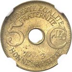5 centimes 1943, Pretoria. Av. Bonnet ... 